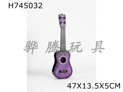 H745032 - 17 inch simulation guitar four string ukulele (nylon string) purple