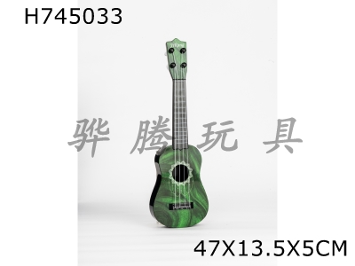 H745033 - 17 inch simulation guitar four string ukulele (nylon string) gemstone green