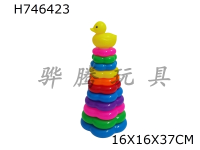 H746423 - 11 layer flower shaped rainbow hoop (duck)