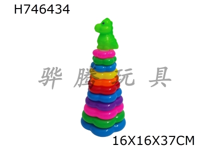 H746434 - 11 layer flower shaped rainbow hoop (dinosaur)