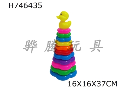 H746435 - 11 layer flower shaped rainbow collar (Big Head Duck)