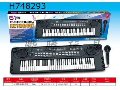 H748293 - 61 key multifunctional electronic keyboard (with microphone)