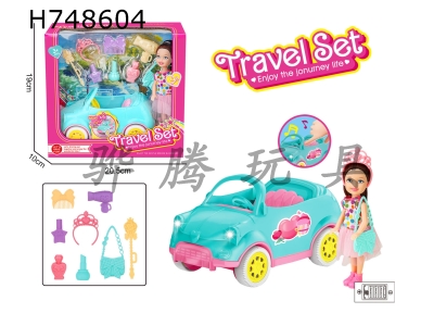 H748604 - 6-inch Barbie car set (lighting and music)