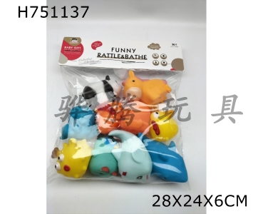 H751137 - 10&nbsp;plastic&nbsp;coated&nbsp;animals&nbsp;in&nbsp;the&nbsp;village