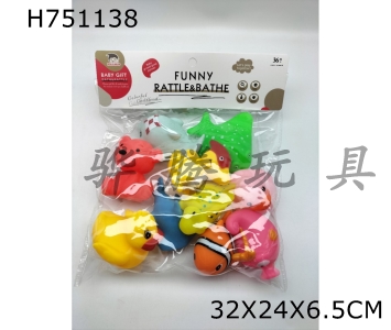 H751138 - 10&nbsp;plastic&nbsp;coated&nbsp;animals&nbsp;in&nbsp;the&nbsp;village