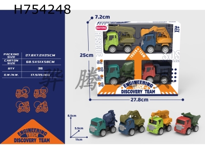 H754248 - Four piece set of regenerative engineering vehicles (in English)