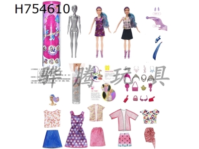 H754610 - Season 12 High end Surprise Fruit Combination Crystal 11.5-inch Solid Body Color Changing Water Soaking Barbie The doll has a fruity aroma. Pair with 2 sets of fruit themed summer and winter clothing