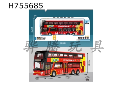 H755685 - Alloy Model Double decker Bus (Red)