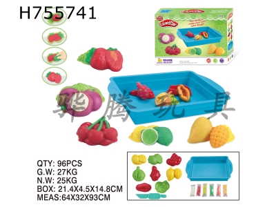 H755741 - Fruit and Square Plate Series Color Mud