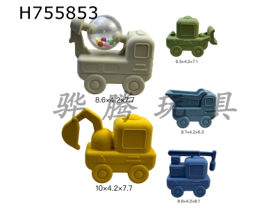 H755853 - 5 bathroom water play silicone engineering vehicles