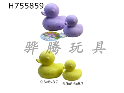 H755859 - Two bathroom water play silicone ducks