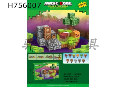 H756007 - My World Cube Blocks (48PCS)