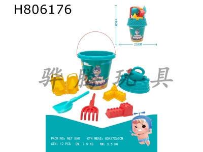 H806176 - 8-piece set of large castle barrels