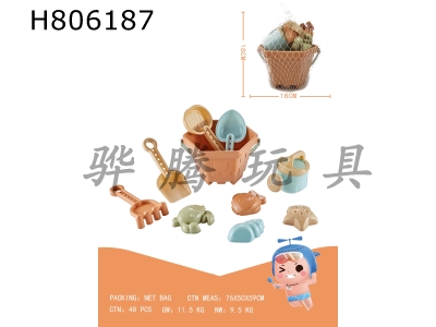 H806187 - (GCC) 10 piece set of beach buckets