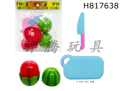 H817638 - Peel and Cut Watermelon with Knife Plate 6pcs