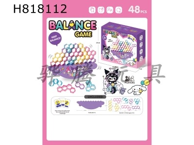 H818112 - Building block board game Stacking music Balance Russian hexagonal blocks (48 blocks) Kulomi