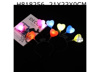H818256 - Luminous heart-shaped headband/mixed color design