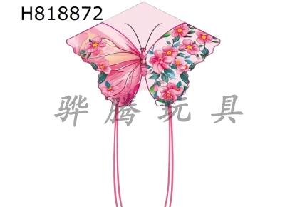 H818872 - 1.45m pink butterfly flower kite wiring 1