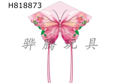 H818873 - 1.45m pink butterfly flower kite wiring 2
