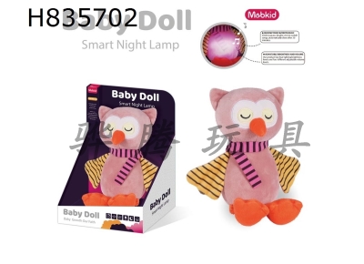 H835702 - Intelligent&nbsp;Baby&nbsp;Plush&nbsp;Soothing&nbsp;Night&nbsp;Light&nbsp;(Owl)&nbsp;Plush&nbsp;Animal&nbsp;3.7v/300mah&nbsp;Lithium&nbsp;Battery&nbsp;(included),&nbsp;Tepy-C&nbsp;Interface,&nbsp;5v-1A