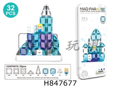 H847677 - 3.75cm&nbsp;Mini&nbsp;Convenient&nbsp;Storage&nbsp;Set&nbsp;Snowman&nbsp;Castle&nbsp;Magnetic&nbsp;Tablets&nbsp;32pcs