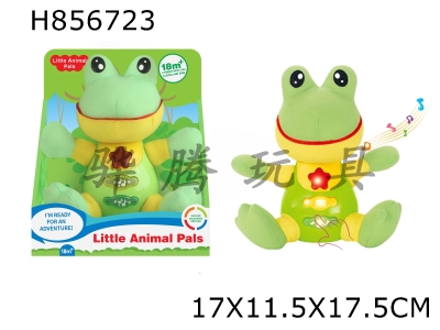 H856723 - Plush&nbsp;puzzle&nbsp;frog&nbsp;with&nbsp;lighting&nbsp;and&nbsp;music