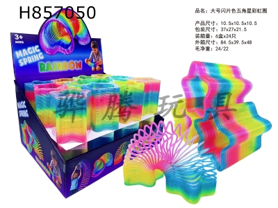 H857050 - Large&nbsp;pentagram&nbsp;glitter&nbsp;color&nbsp;rainbow&nbsp;circle