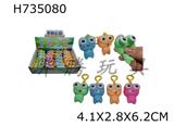 24 TPR Squeezing Frog Keychains from HeZhuang